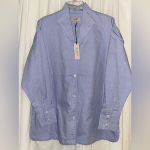 Martha by Martha Stewart Oxford Relaxed Classic Shirt Sz L